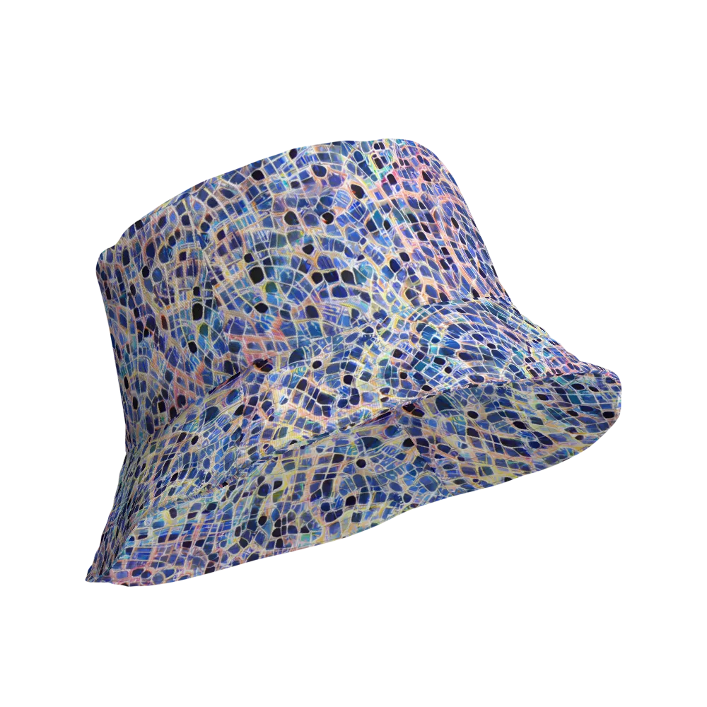 Indigo Interlock on Reversible Bucket Hat — Product details Outside