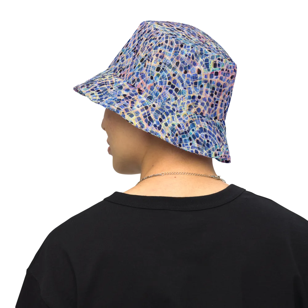 Indigo Interlock on Reversible Bucket Hat — Back Inside
