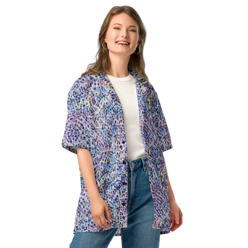 Indigo Interlock on Button Shirt — Front