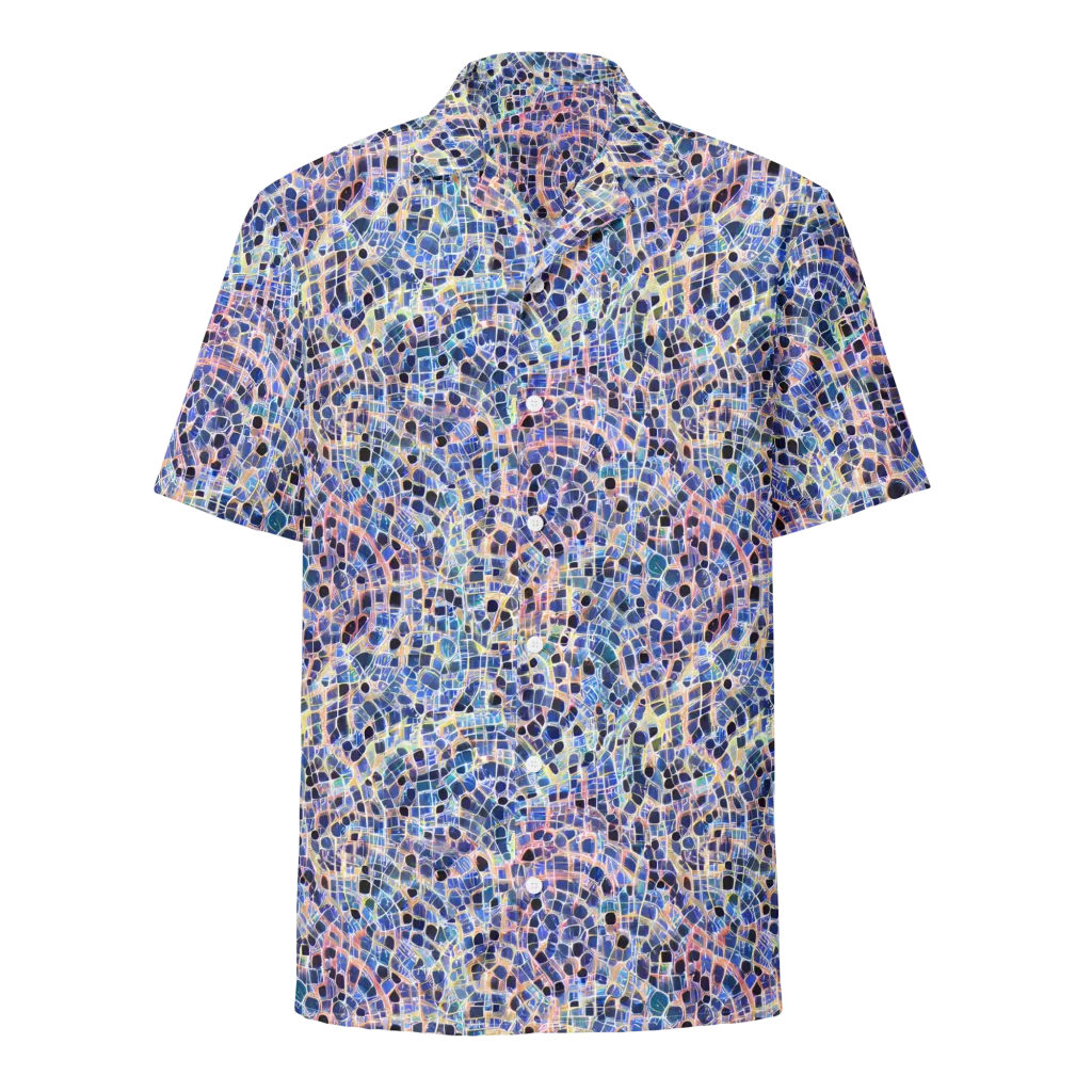 Indigo Interlock on Button Shirt — Front
