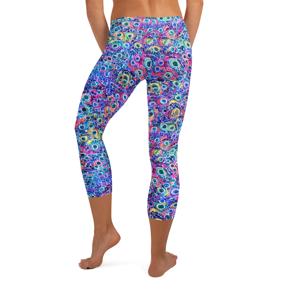 Liquid Confetti on Capri Leggings — Back