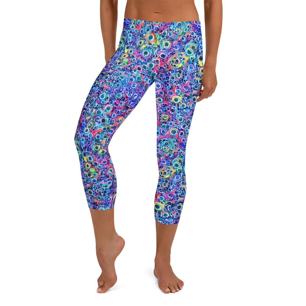 Liquid Confetti on Capri Leggings — Front