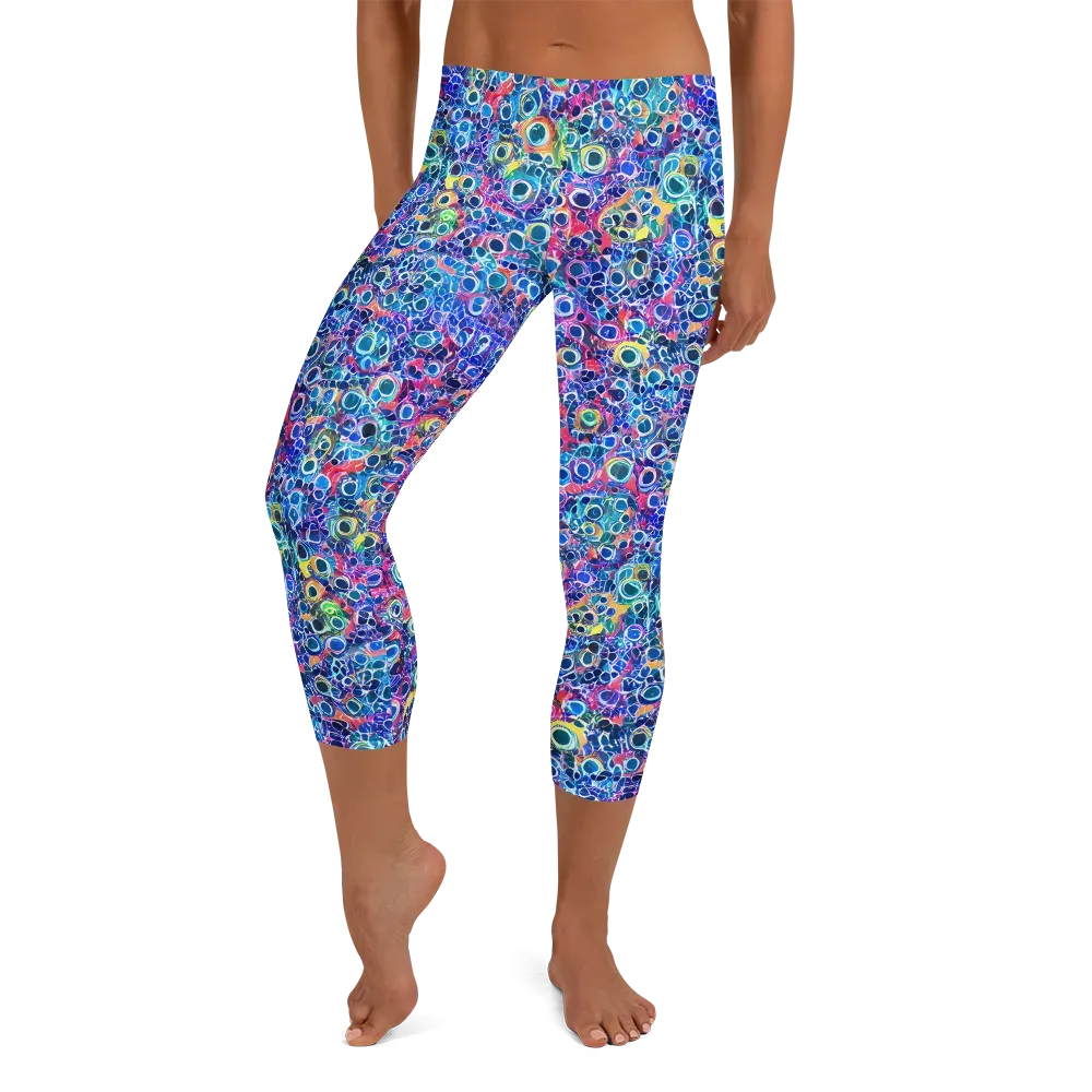 Liquid Confetti on Capri Leggings — Front