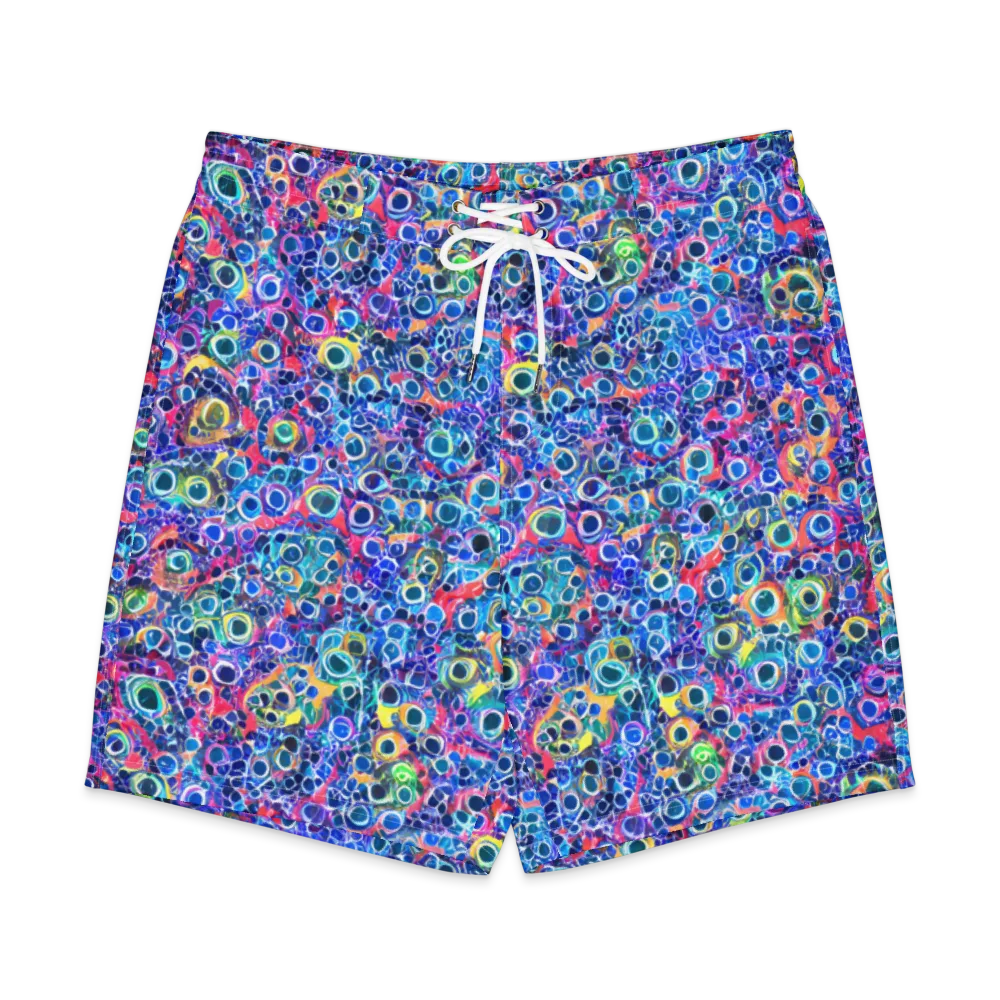 Liquid Confetti on Men's Board Shorts — Front