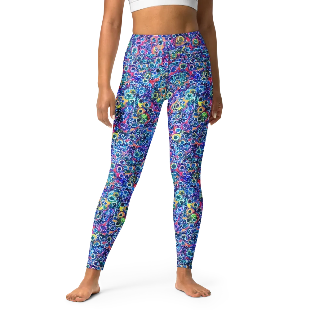 Liquid Confetti on Yoga Leggings — Front