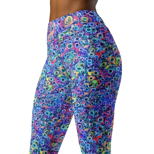 Liquid Confetti on a Yoga Leggings
