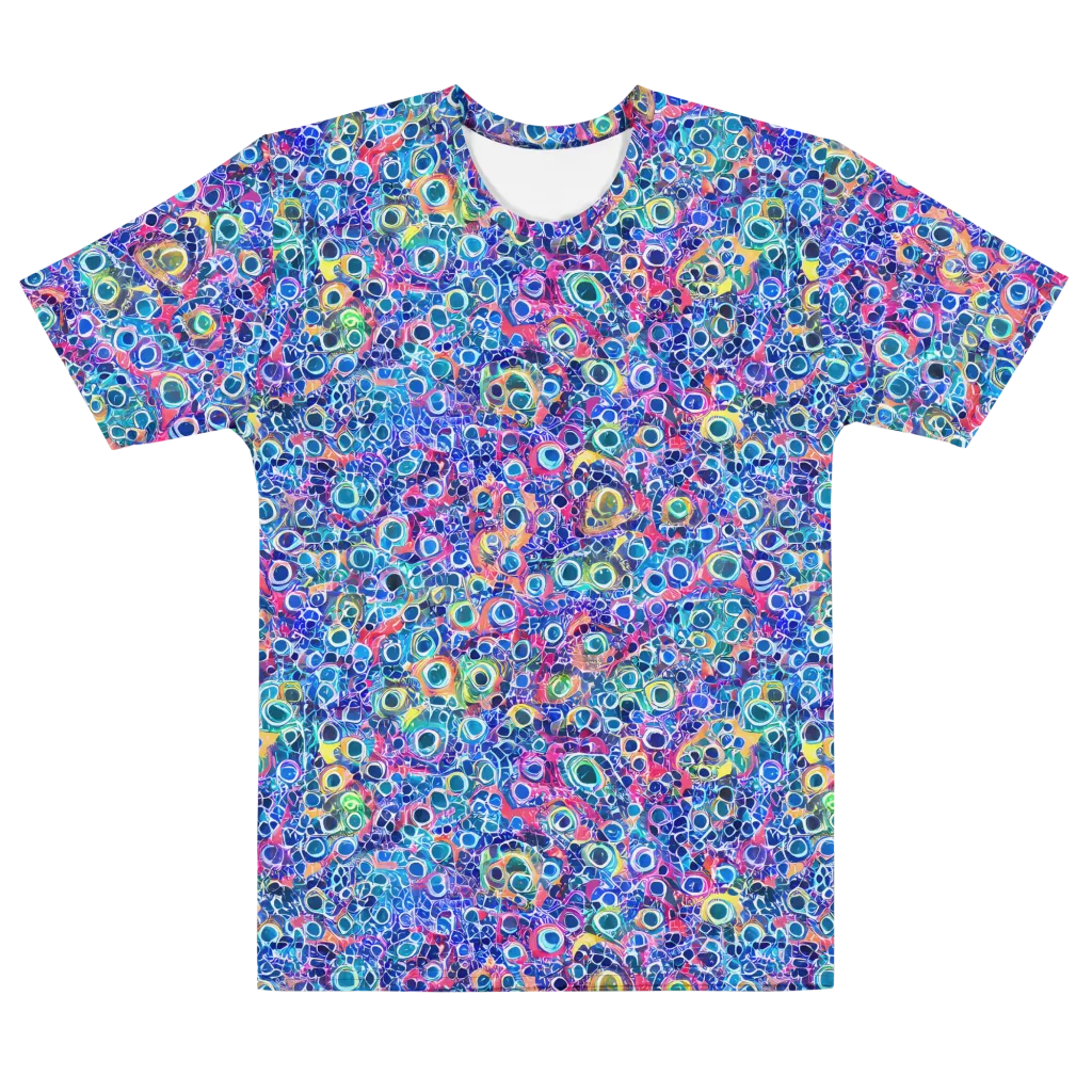 Liquid Confetti on Men's Cotton Crew Neck T-Shirt — Front