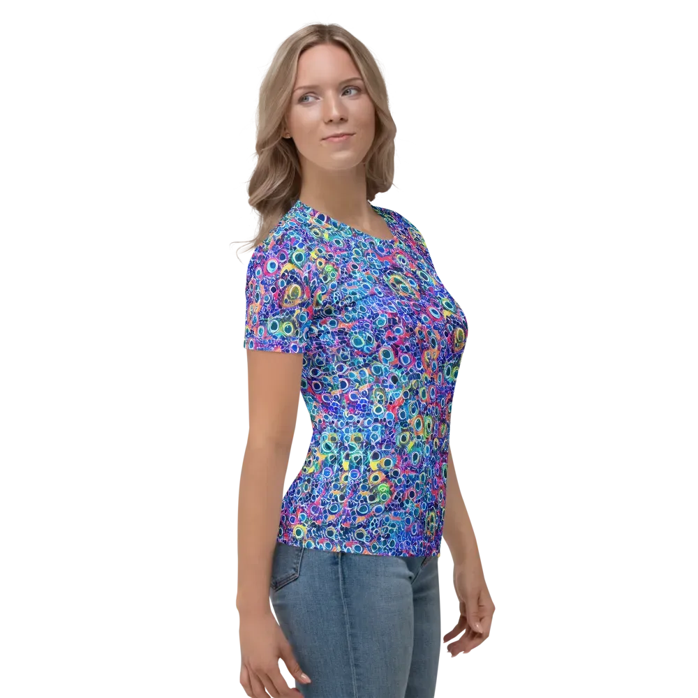 Liquid Confetti on Women's Crew Neck T-Shirt — Right