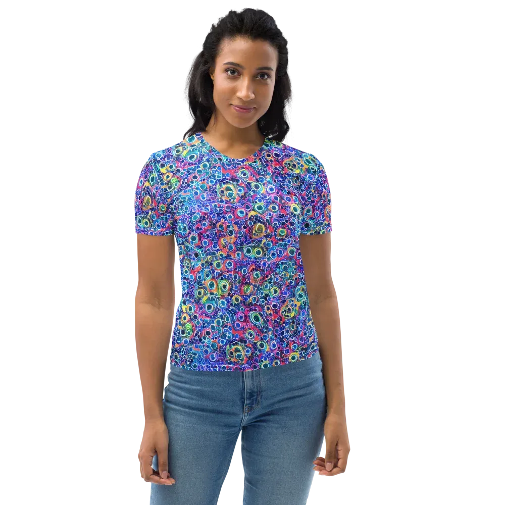 Liquid Confetti on Women's Crew Neck T-Shirt — Front