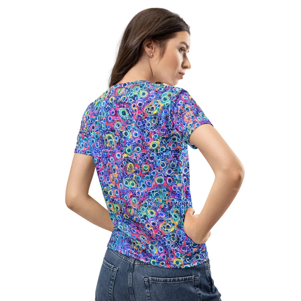 Liquid Confetti on Women's Crew Neck T-Shirt — Back