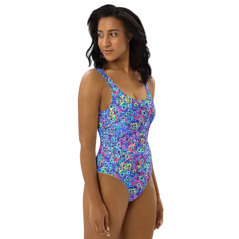 Liquid Confetti on One-Piece Swimsuit — Right