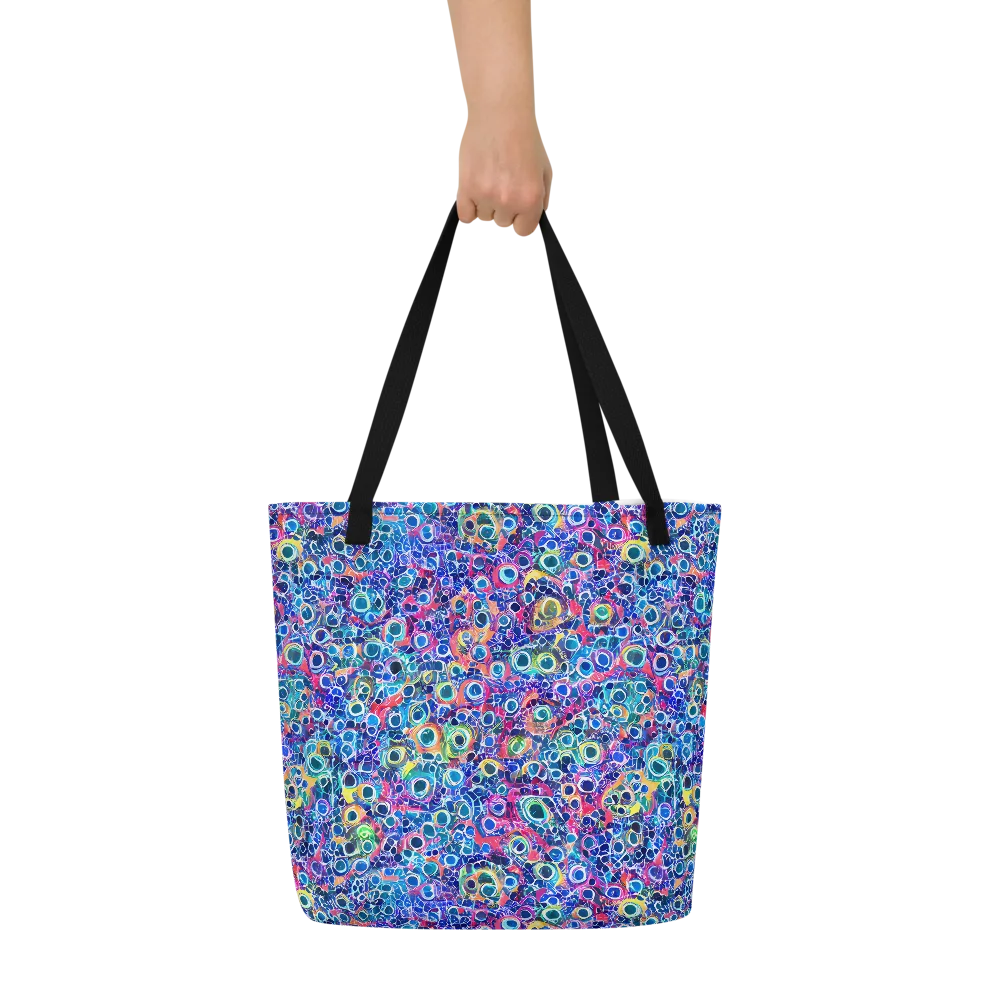 Liquid Confetti on Large Tote Bag W/ Pocket — Front
