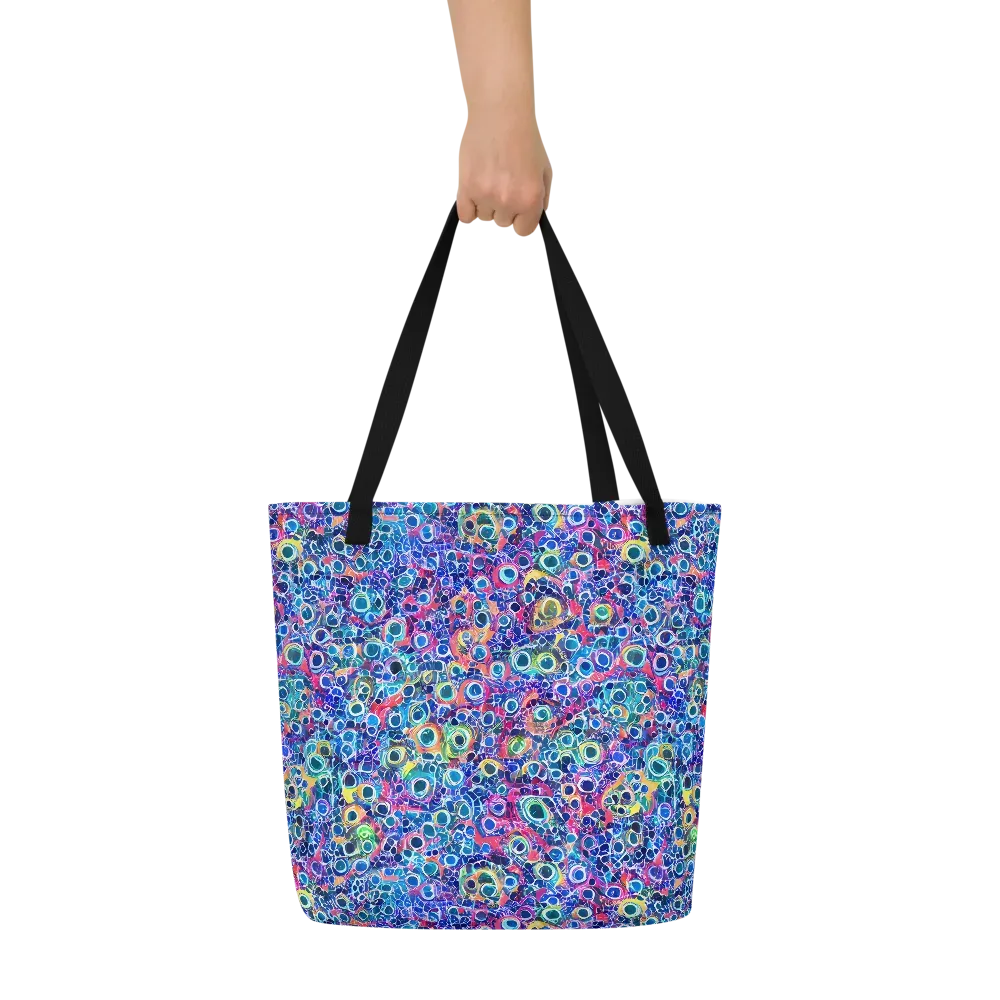 Liquid Confetti on Large Tote Bag W/ Pocket — Front