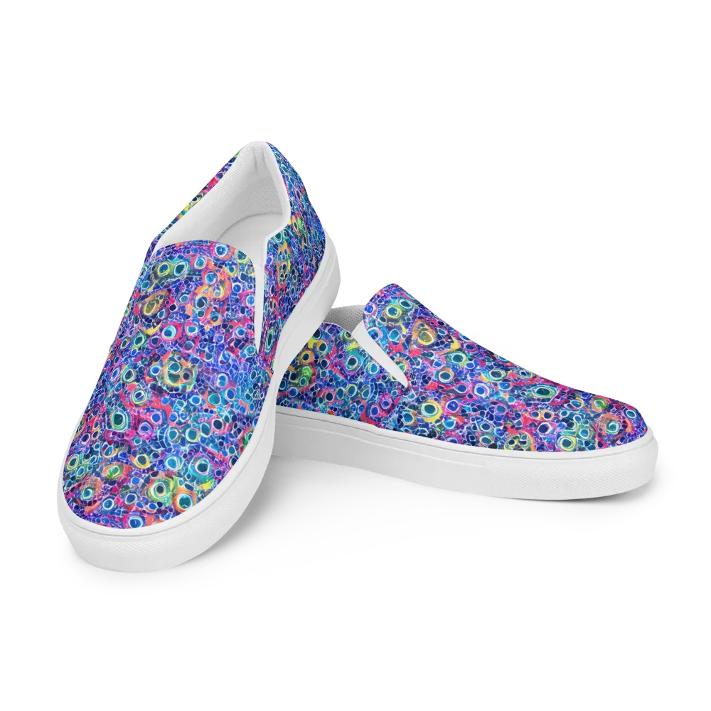 Liquid Confetti on Women's Slip-On Canvas Shoes — Left Front