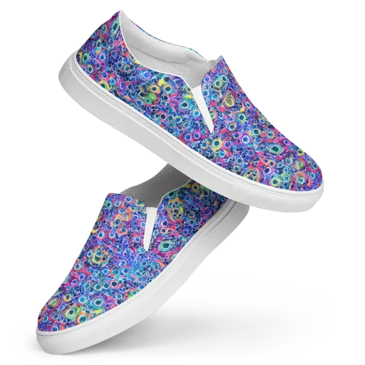 Liquid Confetti on a Women's Slip-On Canvas Shoes