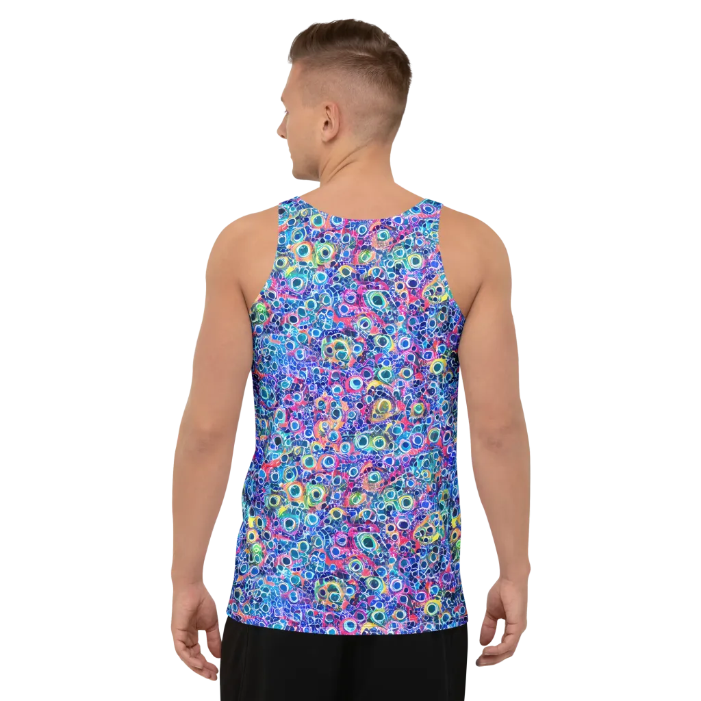 Liquid Confetti on Men's Tank Top — Back