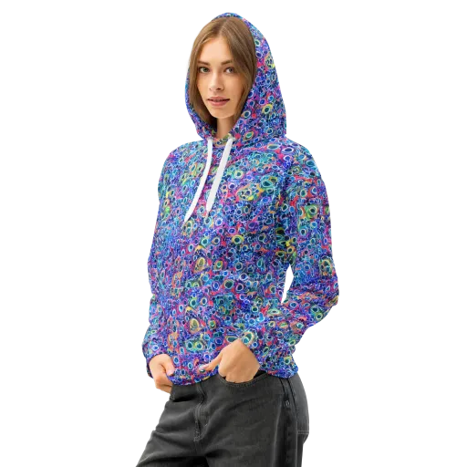 Liquid Confetti on a Cotton Hoodie