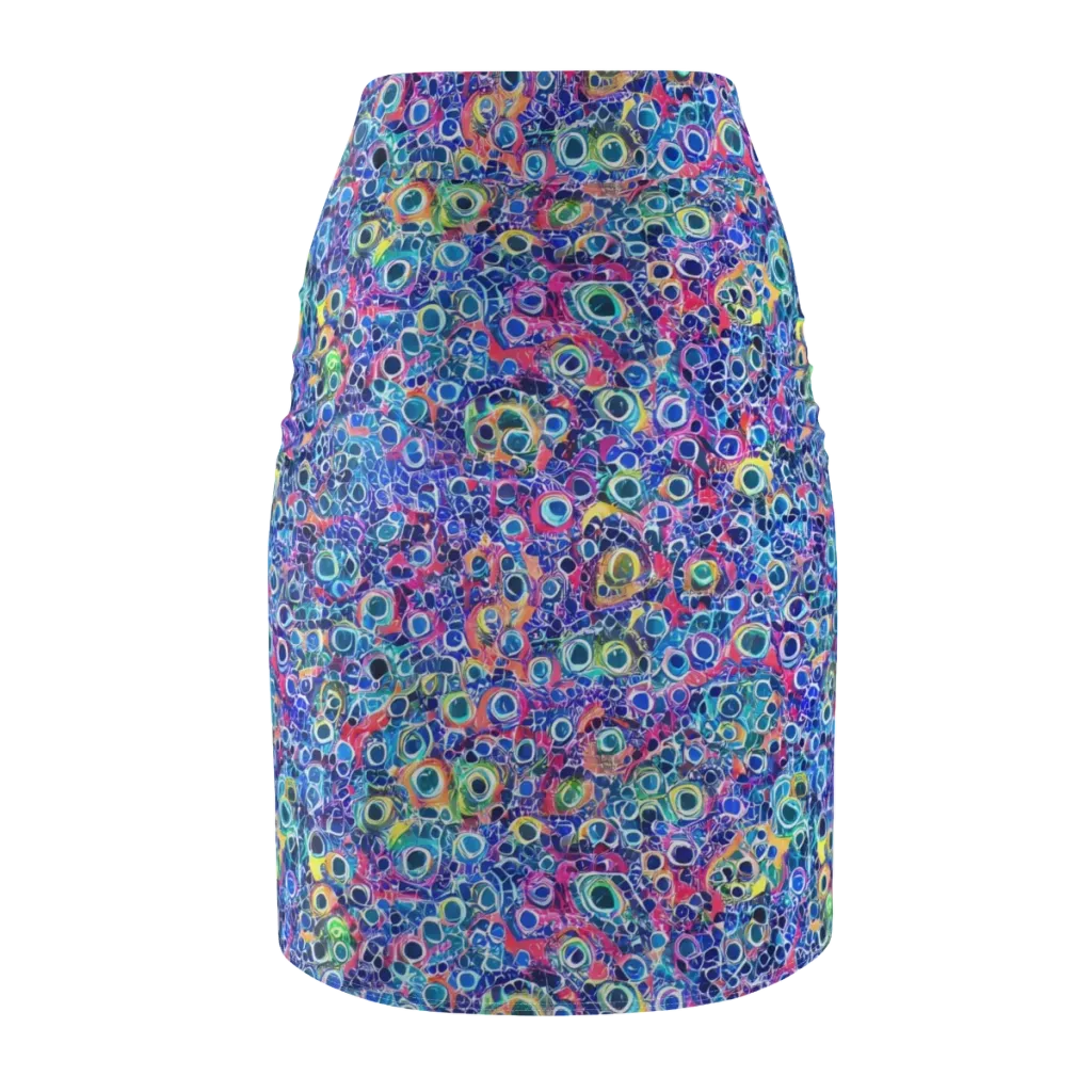Liquid Confetti on Pencil Skirt — Back