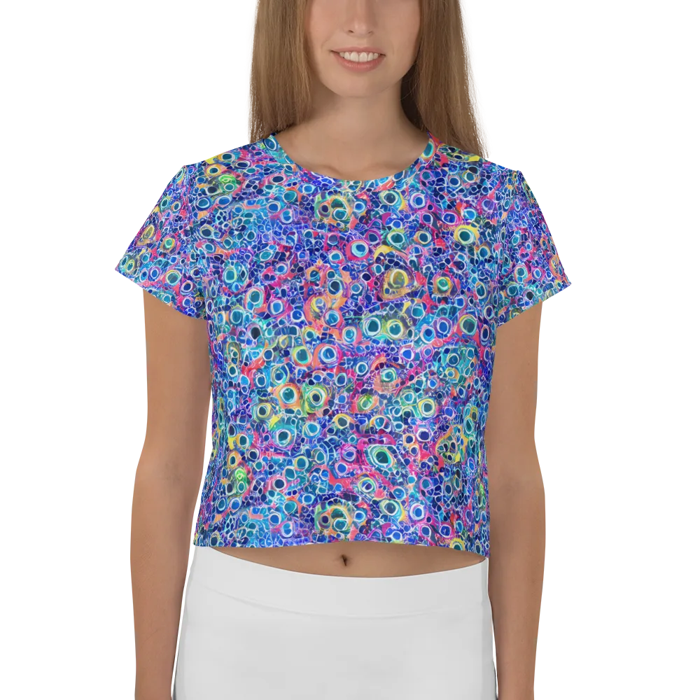 Liquid Confetti on Crop Tee — Front