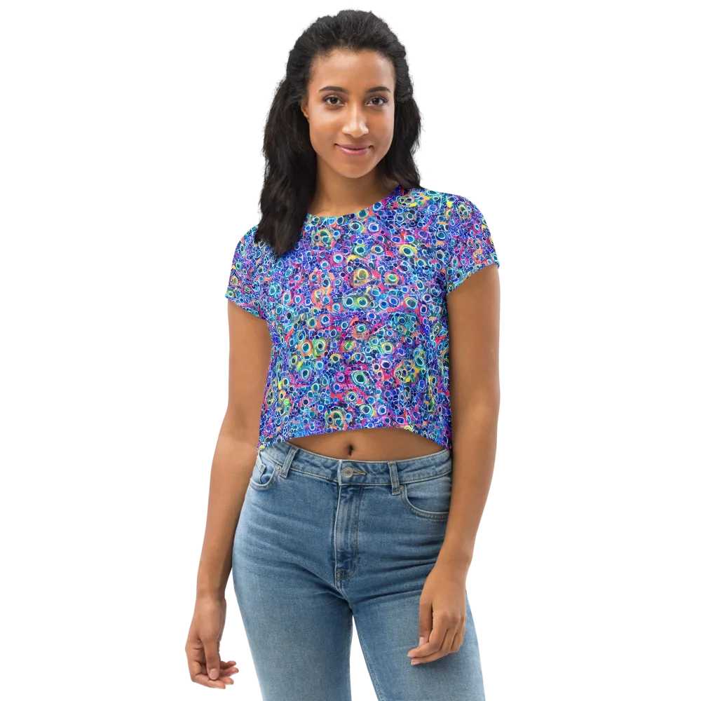 Liquid Confetti on Crop Tee — Front