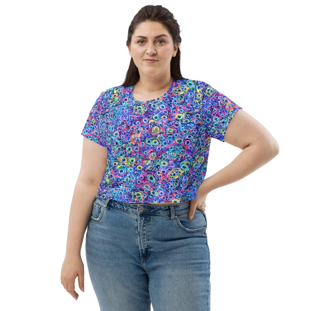 Liquid Confetti on Crop Tee — Front