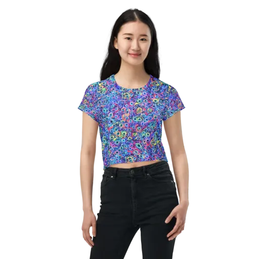 Liquid Confetti on a Crop Tee