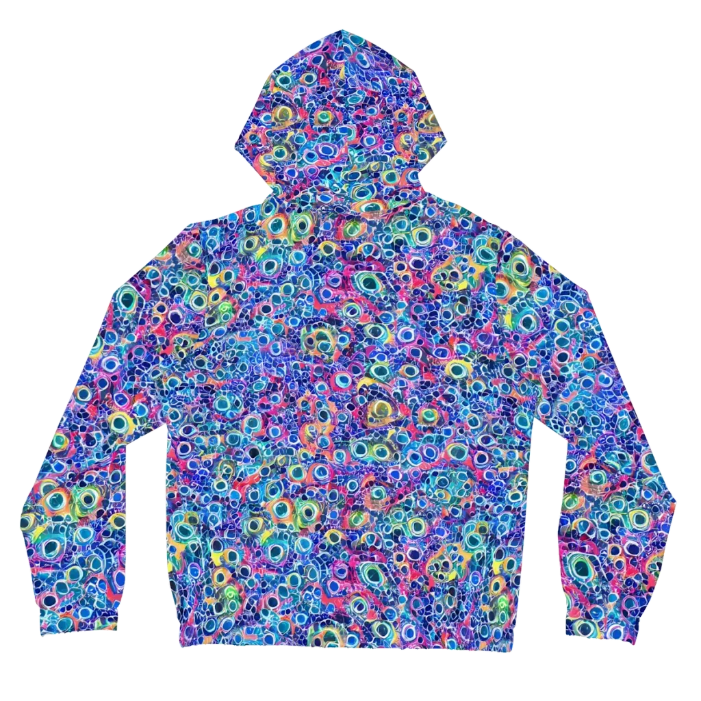Liquid Confetti on Women's Full-Zip Hoodie — Back