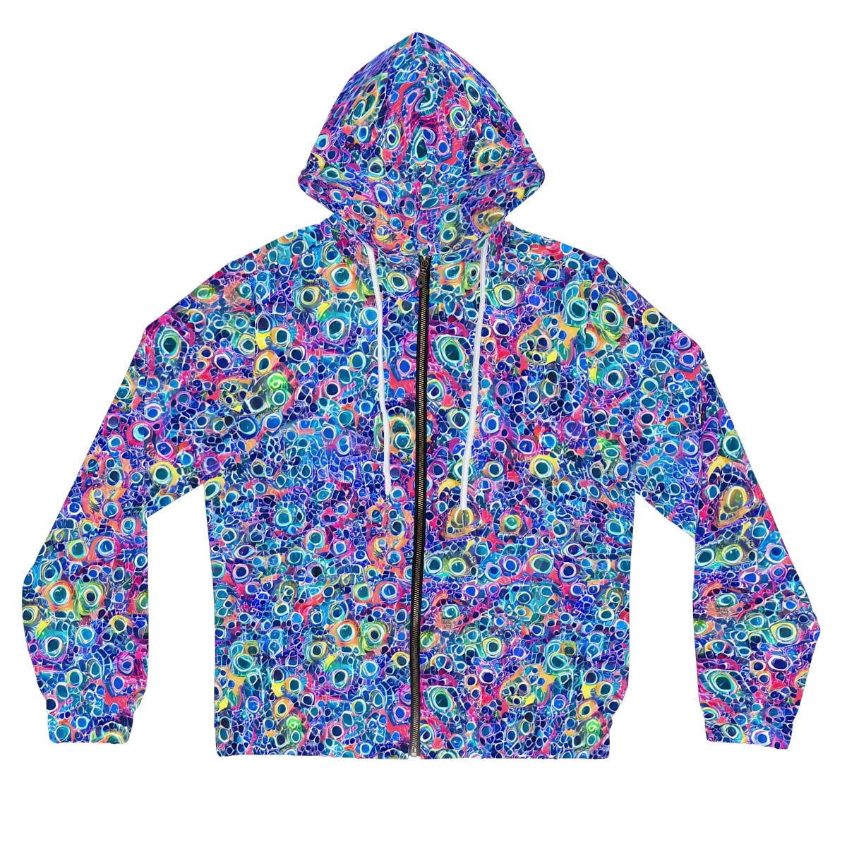 Liquid Confetti on Women's Full-Zip Hoodie — Front