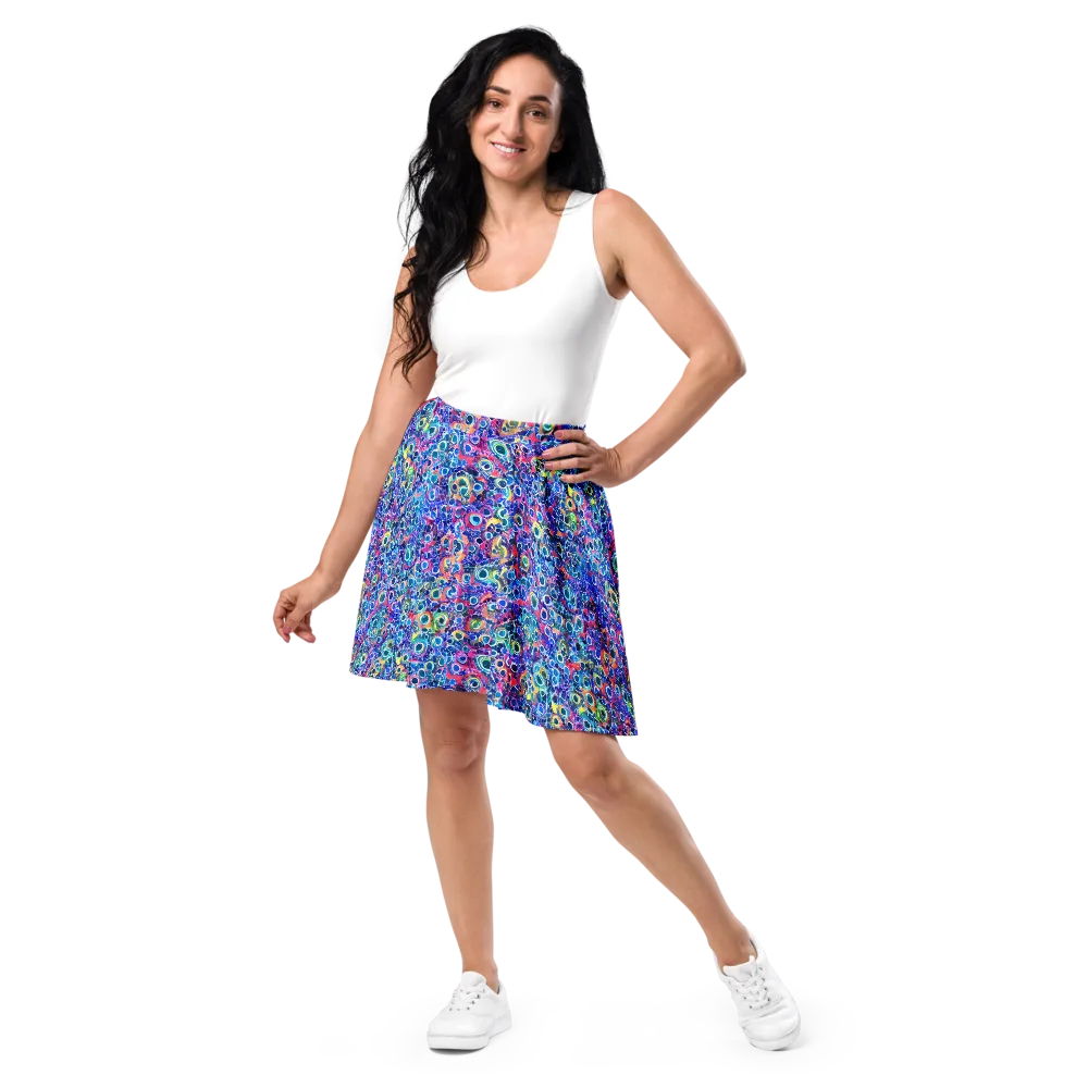 Liquid Confetti on Skater Skirt — Front