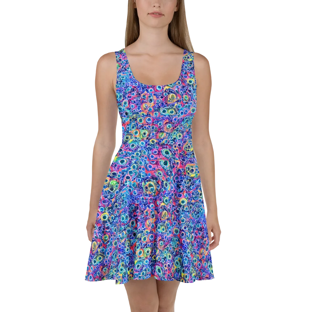 Liquid Confetti on Skater Dress — Front