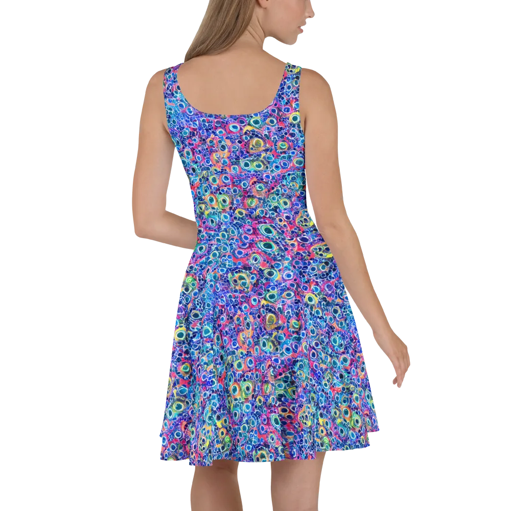 Liquid Confetti on Skater Dress — Back