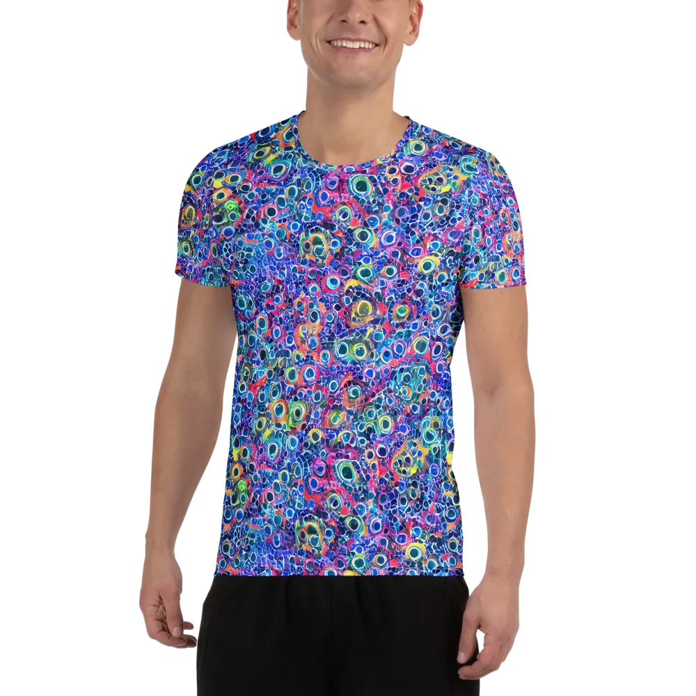 Liquid Confetti on Men's Athletic T-Shirt — Front