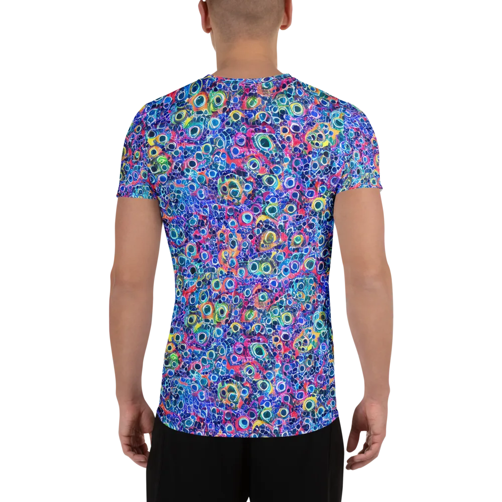 Liquid Confetti on Men's Athletic T-Shirt — Back