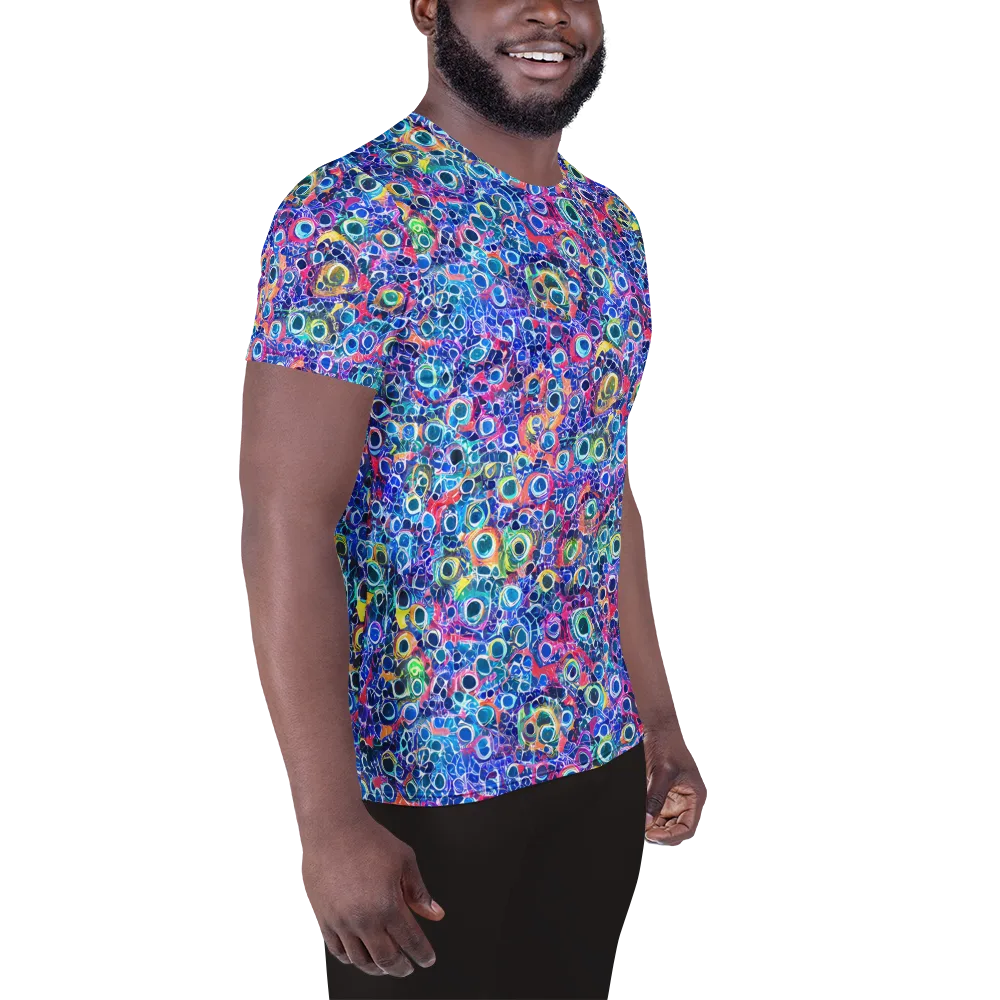 Liquid Confetti on Men's Athletic T-Shirt — Right