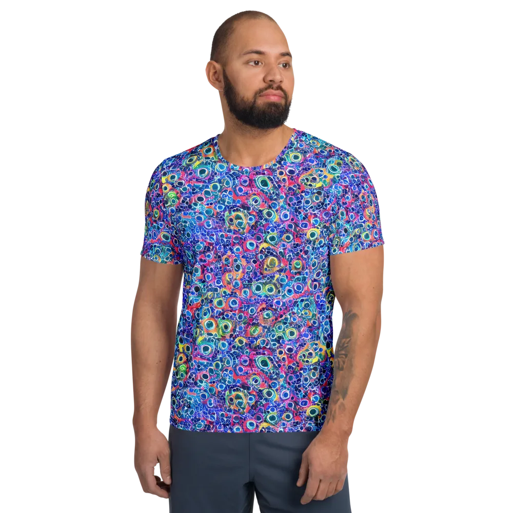 Liquid Confetti on Men's Athletic T-Shirt — Front
