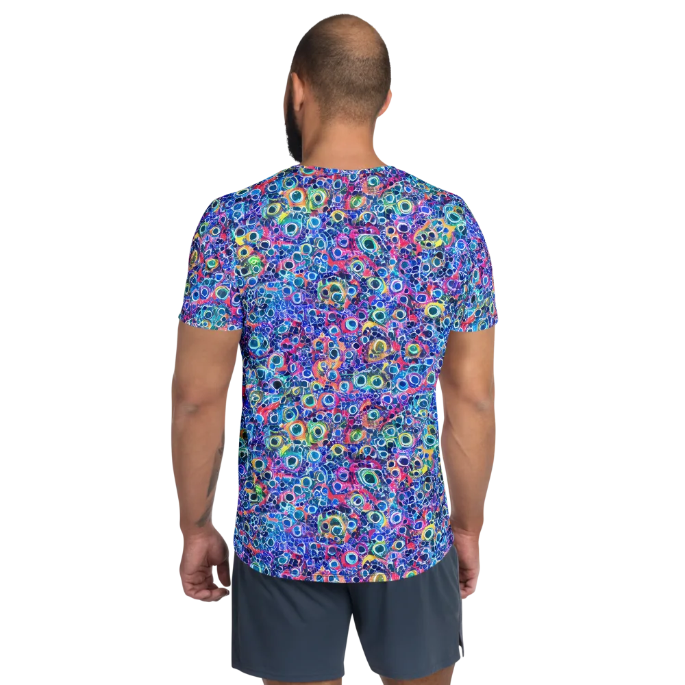 Liquid Confetti on Men's Athletic T-Shirt — Back