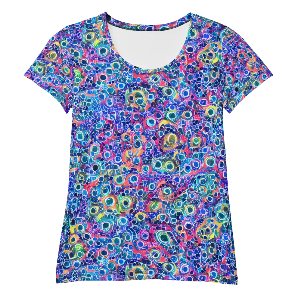 Liquid Confetti on Women's Athletic T-Shirt — Front