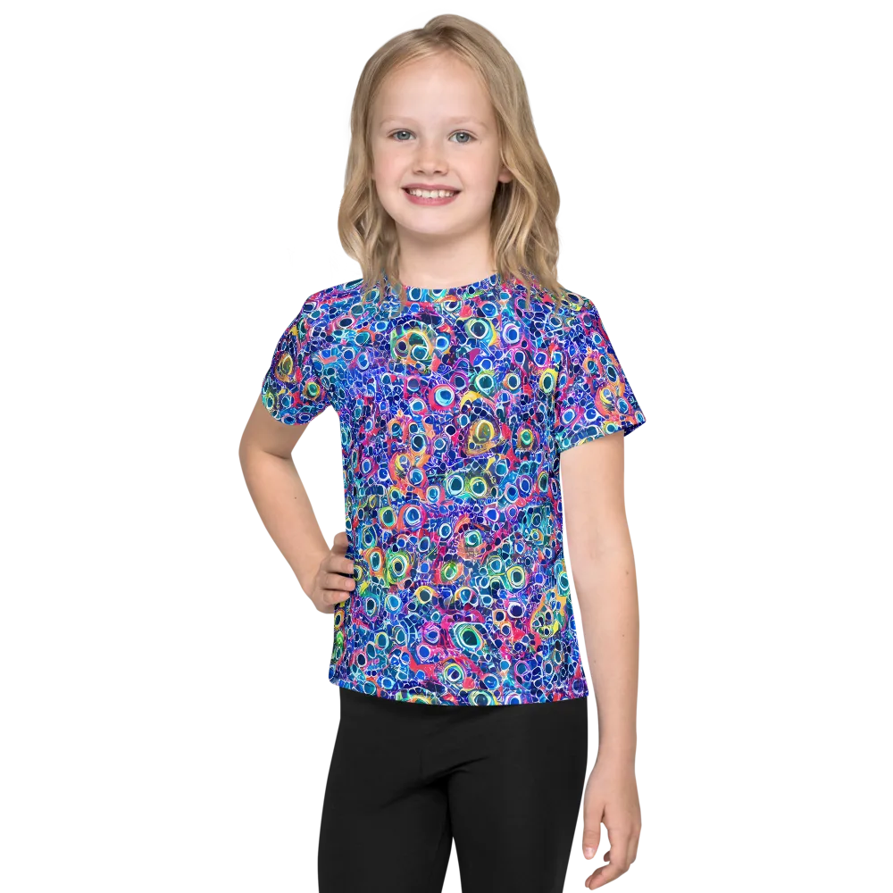 Liquid Confetti on Kids Crew Neck T-Shirt — Front