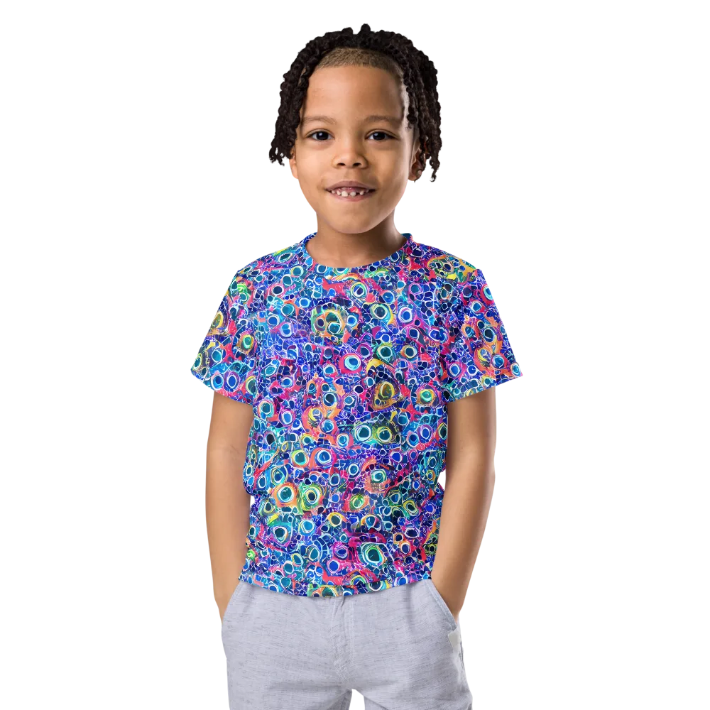 Liquid Confetti on Kids Crew Neck T-Shirt — Front