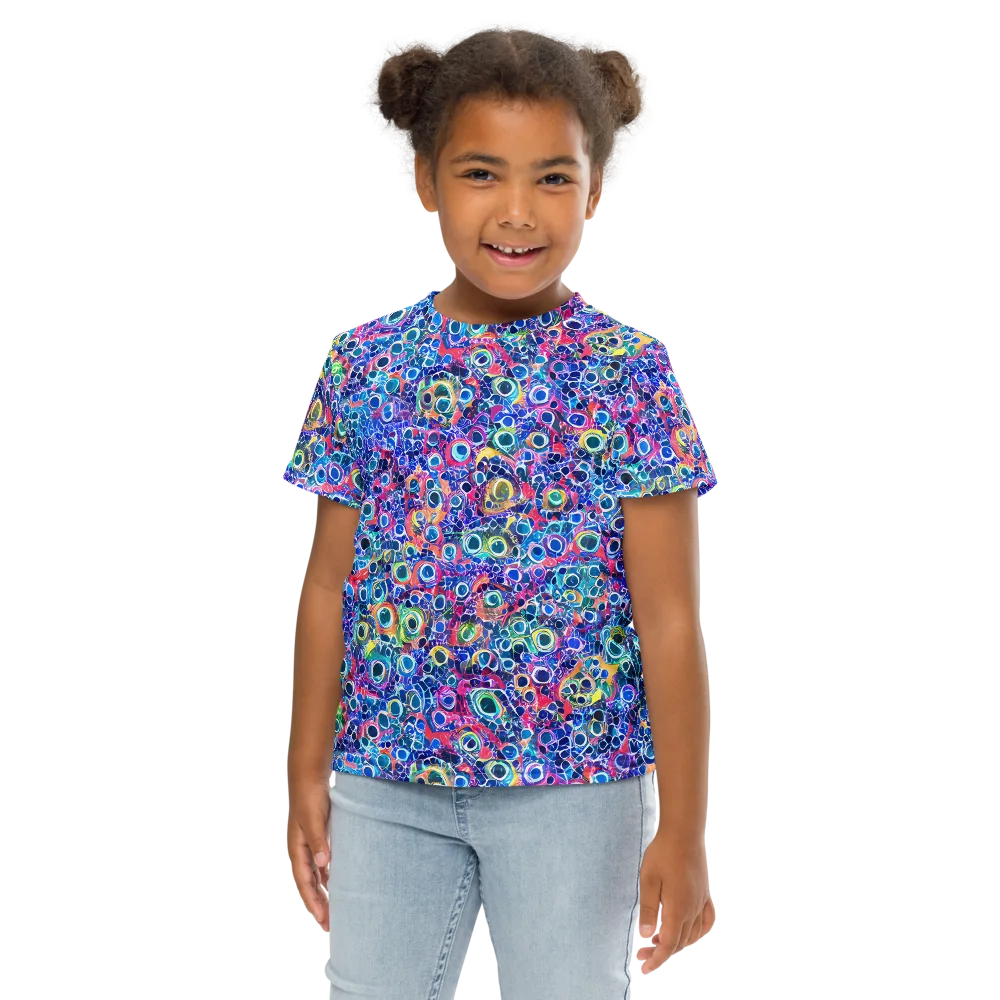 Liquid Confetti on Kids Crew Neck T-Shirt — Front