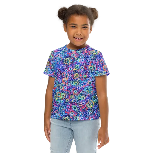 Liquid Confetti on a Kids Crew Neck T-Shirt