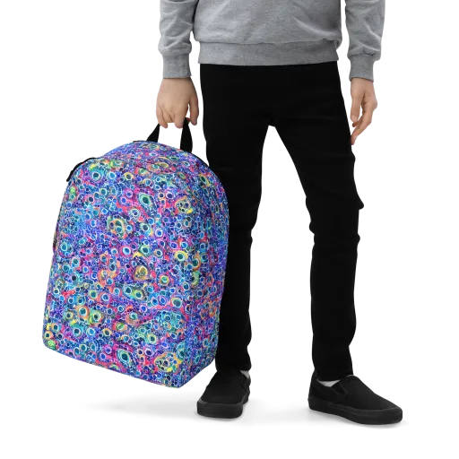 Liquid Confetti on a Minimalist Backpack