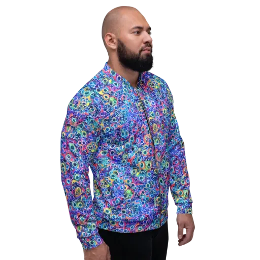 Liquid Confetti on a Bomber Jacket