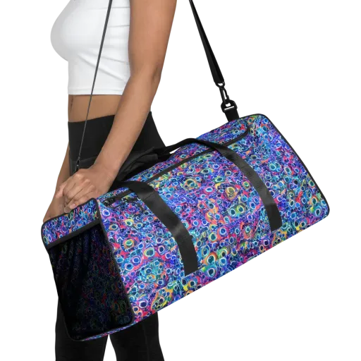 Liquid Confetti on a Duffle Bag