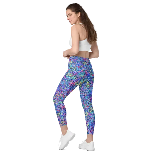 Liquid Confetti on a Leggings with Pockets