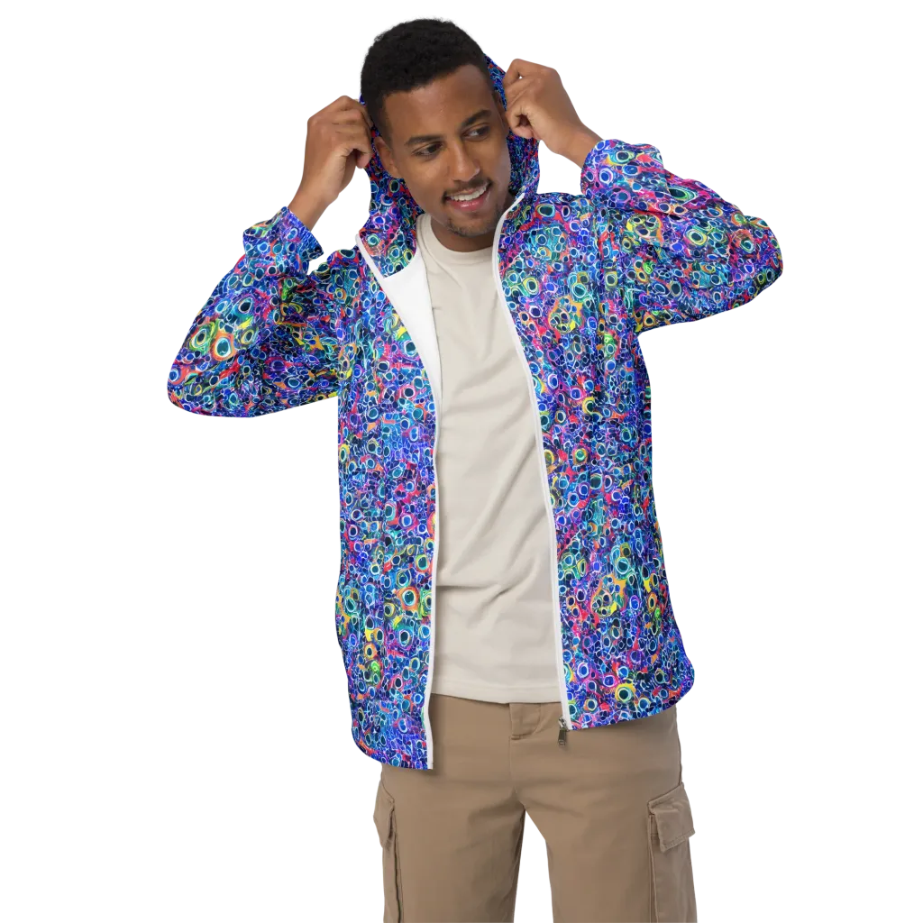 Liquid Confetti on Men's Windbreaker — Front