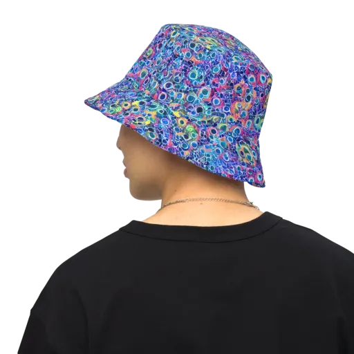 Liquid Confetti on a Reversible Bucket Hat