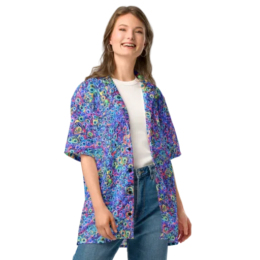 Liquid Confetti on a Button Shirt