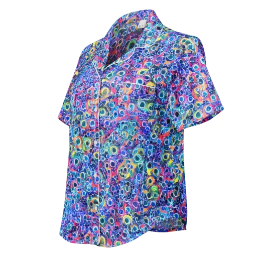 Liquid Confetti on a Women's Short Sleeve Pajama Top