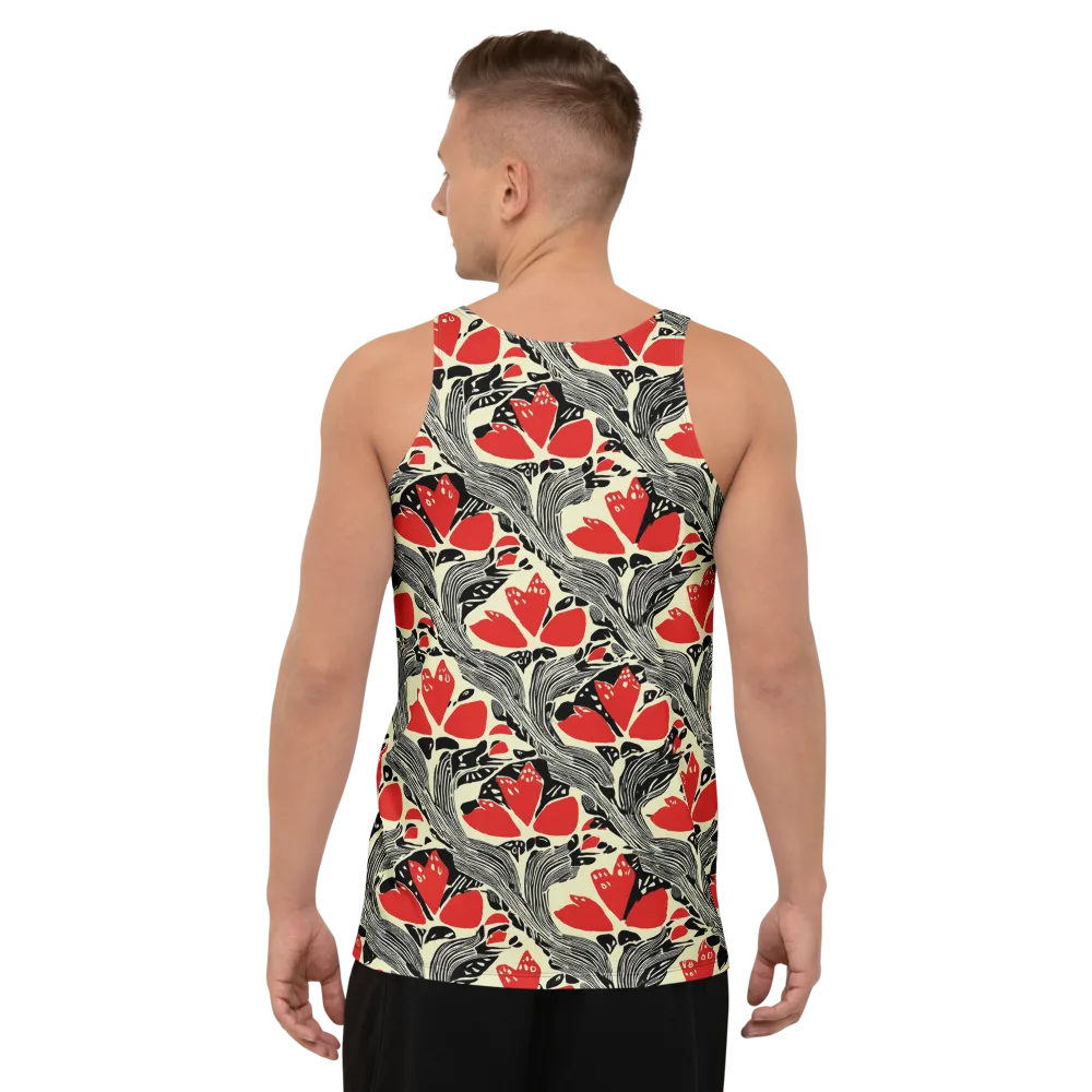 Scarlet Filigree on Men's Tank Top — Back